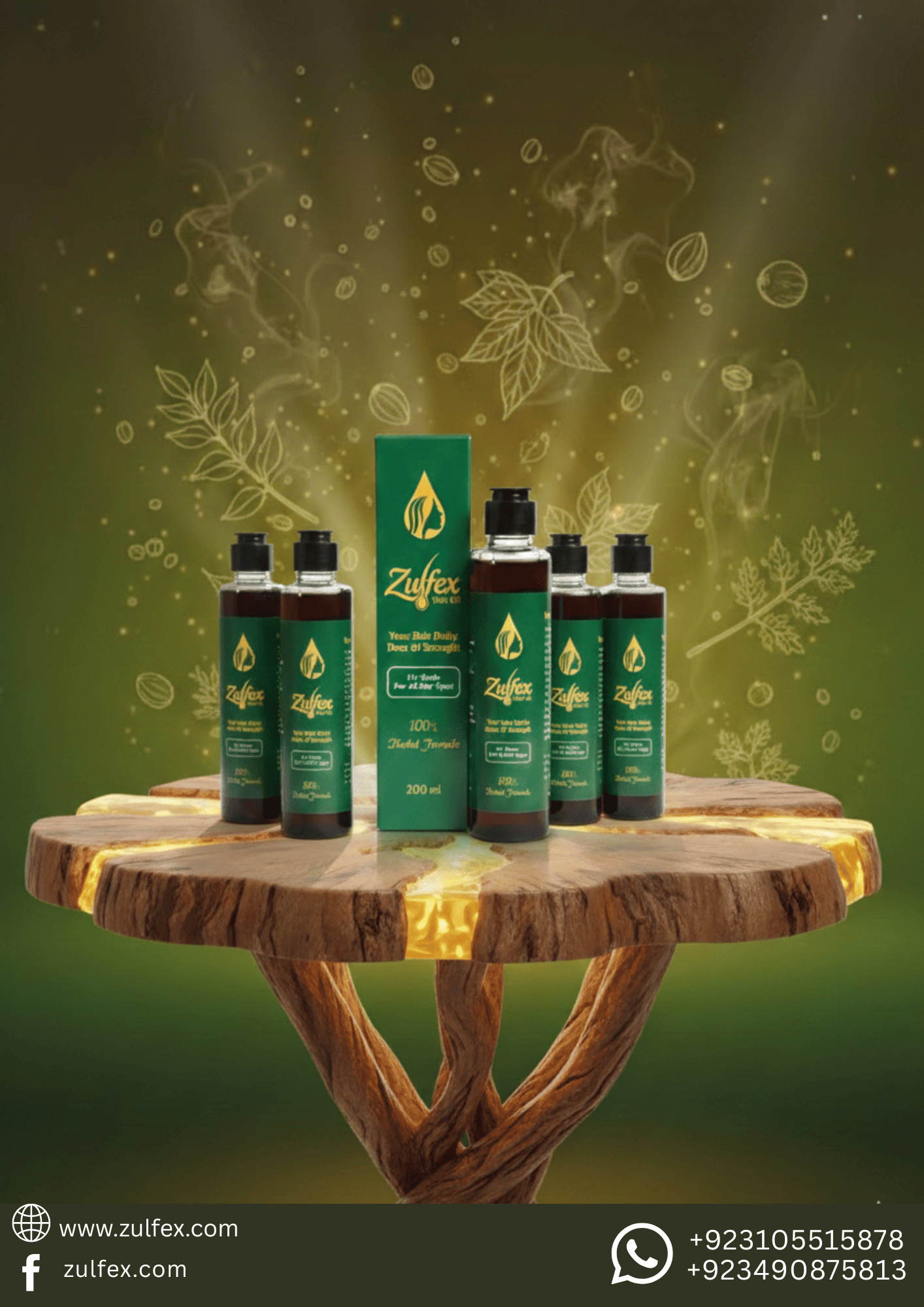 Zulfix Advanced Herbal Hair Oil – For Hair Fall Control & Rapid Growth