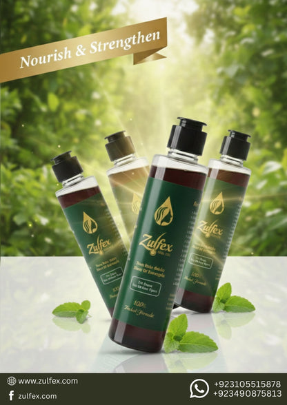 Zulfix Advanced Herbal Hair Oil – For Hair Fall Control & Rapid Growth